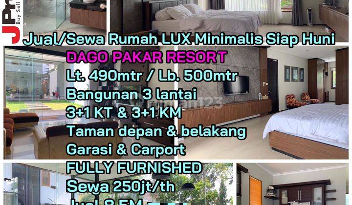 Rumah dijual/disewa di Dago Pakar Resort 3 Lantai Bagus 1