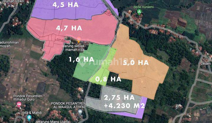 Tanah DIJUAL SHM, 1 Ha sampai 27 Ha, harga 250 ribu/m2 di,Cianjur 2