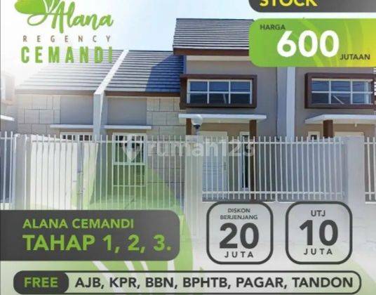 ALANA CEMANDI RUMAH KPR DP RINGAN RUMAH READY SIAP HUNI DEKAT OER 10