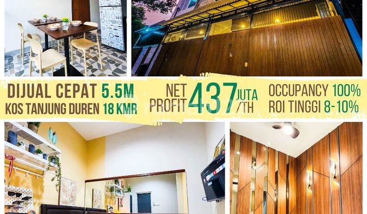 For Sale: 3-Story Boarding House 5.6x15m², Tanjung Duren, West Jakarta 2