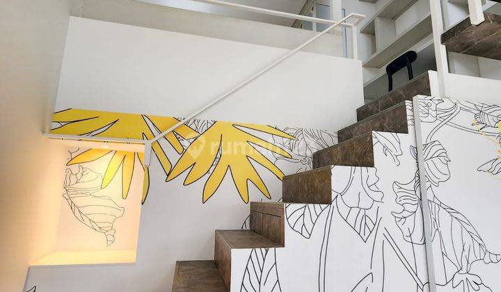 ruang keluarga rumah cluster inspirahaus kawasan tabebuya