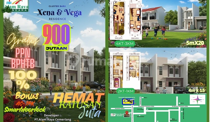 Nice 2-story house, ready for KPR process 3 minutes to Soetta airport toll road.