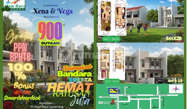Rumah Baru di Cluster Baru 2 Lt 2Kt 1Km Alam Raya Bandara 2