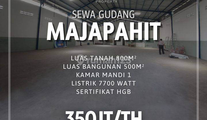 SEWA GUDANG MURAH JALAN RAYA MAJAPAHIT SIAP PAKAI  1
