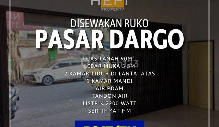 Disewakan Ruko Murah 1.5 Lantai di Pasar Dargo Semarang Timur 1