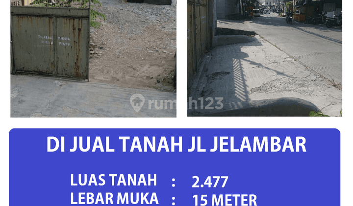 Tanah di Jl Jelambar Fajar, Jakarta Utara 2.477 m² 1