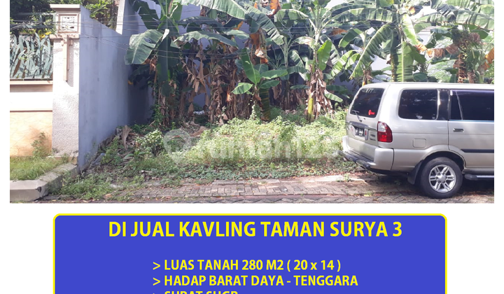 di Jual Kavling di Taman Surya 3 Kalideres, Jakarta Barat 280 m² 1