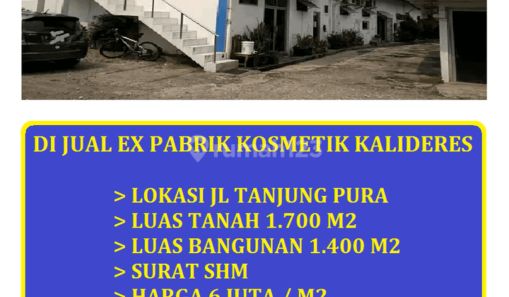 Di Jual Pabrik Jl Tanjung Pura Kalideres Jakarta Barat 1