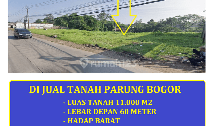 di Jual Tanah 1 Hektar Jl Raya Gunung Sindur Parung Bogor 1