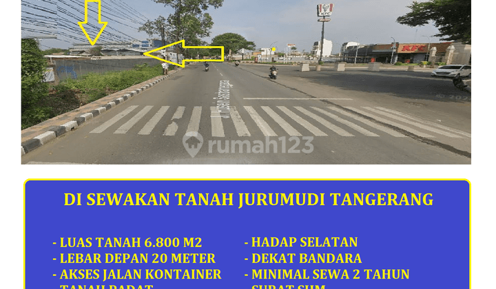 Sewa Tanah di Jl Husein Sastranegara Jurumudi Benda Tangerang 1