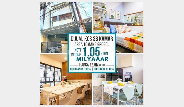 di jual Rumah kost 38 kamar Bagus Furnished SHM Tomang Jakarta Barat 1