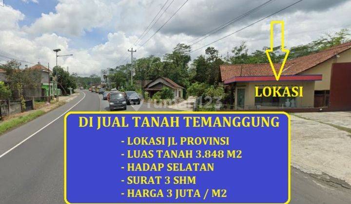 di jual tanah murah luas 3000 meter jl raya magelang semarang temanggung 1