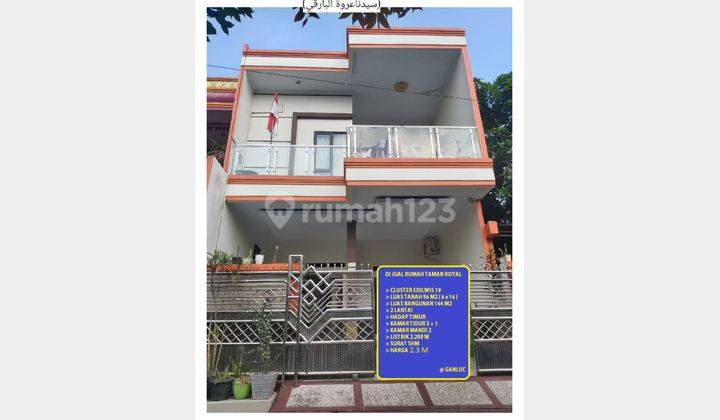 di jual Rumah Bagus 2 lantai luas tanah 96 Taman Royal cipondoh Tangerang 1