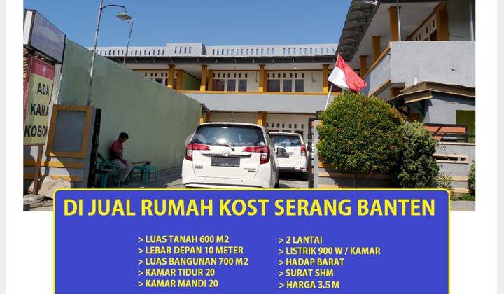 di jual rumah Kost 20 kamar tidur luas tanah 600 meter 2 lantai Serang banten 1