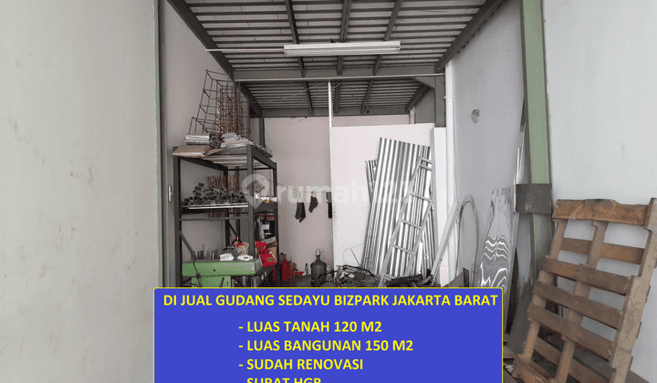 di Jual Gudang Green Sedayu Bizpark Jl Raya Daan Mogot Jakarta Barat