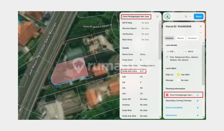 jual Rumah tua luas tanah 460 harga bawah NJOP Jln Prapanca Raya Kebayoran Baru Jakarta Selatan - fik