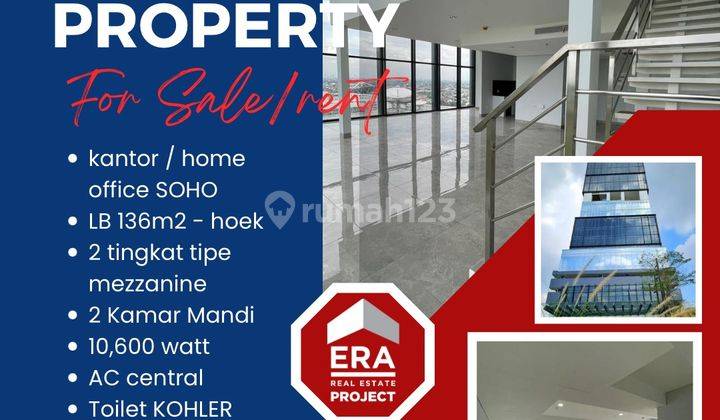 Kantor Apartement Home Office Soho The Smith Posisi Hook 136 Sqm Di Alam Sutera Posisi Hoek Dekat Tol, Binus, Ikea,Rs, Strategis Unfurnished Baru 2