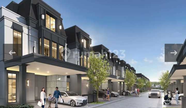 New European Design 3-Story House with Beautiful Attic Room Ceiling