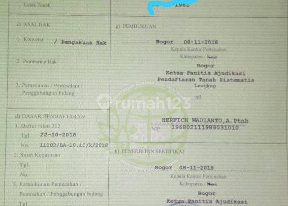 Dijual Tanah  di Ciseeng Bogor 3