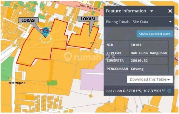 Tanah Dijual Murah Di Klari Karawang Jawa-Barat Jl Kosambi Curug 2