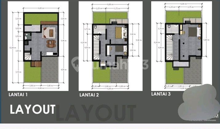 Rumah 3 Lantai Luas Bangunan 120 M One Gate Cipayung Jakartatimur 2