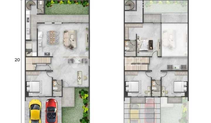 Rumah Villa Pasir Putih Uk 10x20 Murah 2