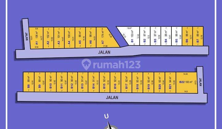Jual Kavling Tanah , Luas Mulai Dari 87 M², Nglames Madiun,shm 2