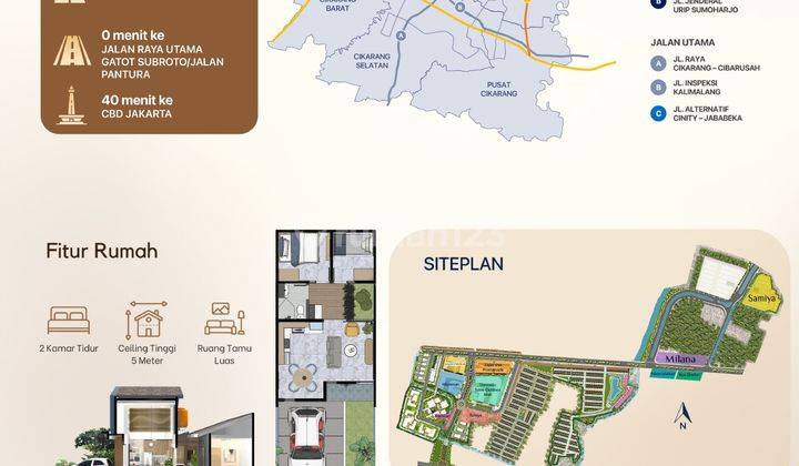 Rumah Baru 1,5 Lantai Mezzanine di Cluster Cinity Cikarang  2