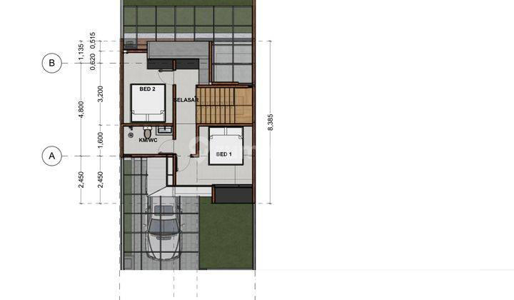 Rumah 2 Lantai Sukawana Villas Bandung Sdh SHM Split Bagus 4