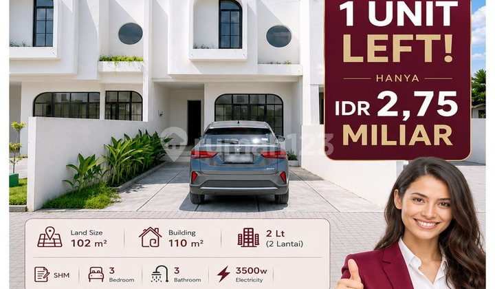 Renon Sedap Malam Utama Rumah Baru SHM, Bangunan 2 Lantai, 3 Kamar Tidur, Bali Renon Sedap Malam Utama Rumah Baru SHM, Bangunan 2 Lantai, 3 Kamar Tidur, Bali