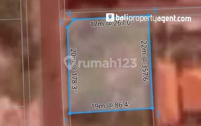 Dijual Tanah 400m² SHM Jalan Utama Muding Indah Kerobokan Bali