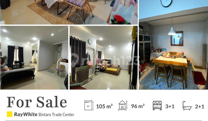 Rumah 2 Lantai Furnished di Bintaro Hill Serua Ciputat