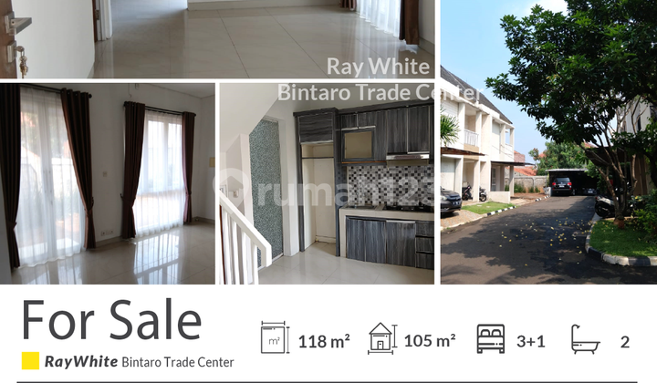 Jual Rumah Cluster Ada Taman di Pondok Aren Dekat bintaro