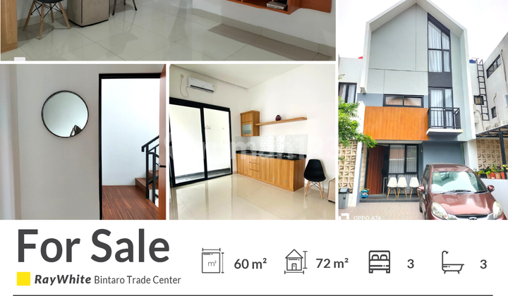 Rumah Townhouse Murah di Cluster Asterloka Bintaro, Dekat UPJ