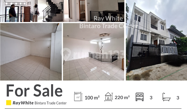 Termurah Rumah Modern 3 Lantai di Tanah Kusir Jaksel, Ada Garasi 1