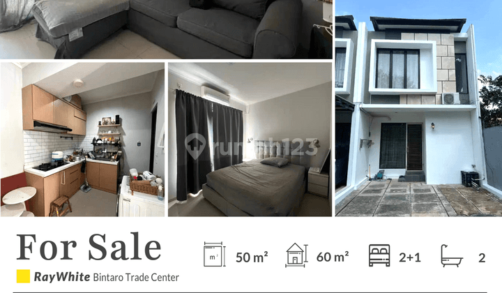 Rumah 2 Lantai Murah Semi Furnished di Jl Elang Bintaro 1