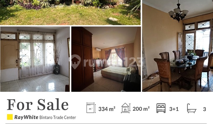 Jual Cepat Rumah Luas dan Asri di Puri Bintaro Sektor 9