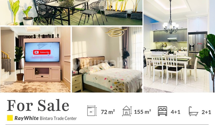 Jual Rumah Puri Bintaro Hijau Ada Rooftop Desain Modern 2