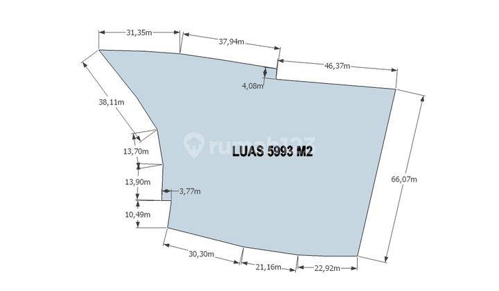 Tanah di Ciganjur, Jakarta Selatan SHM 5.993 m² 2