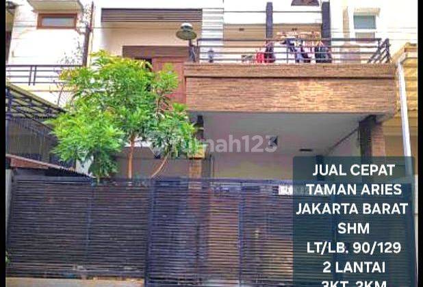 Rumah 2 Lantai 3kt, SHM di Taman Aries Asri, Jakarta Barat 1