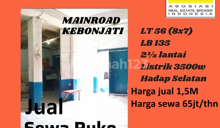 Ruko Tengah Kota Kebonjati Mainroad 1