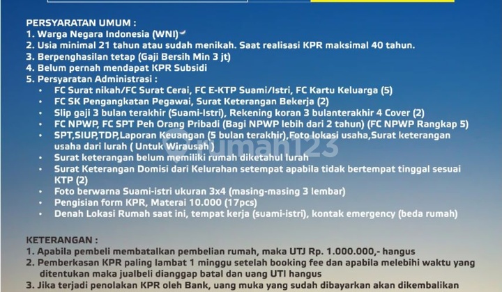 RUMAH SUBSIDI MURAH DEKAT DENGAN JALAN RAYA  12