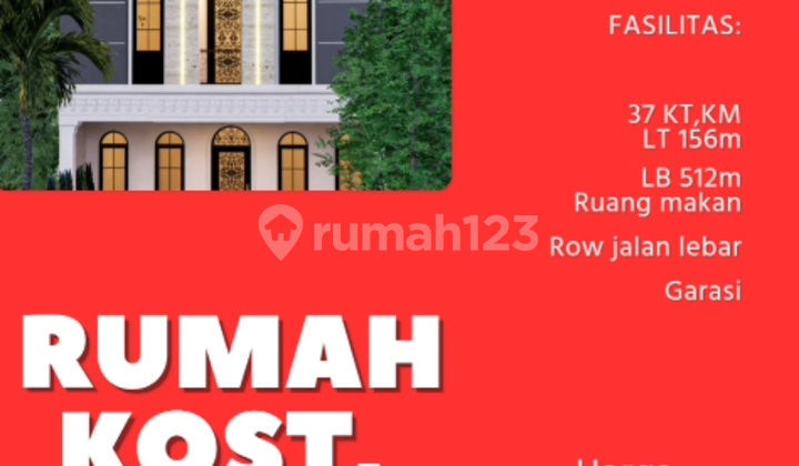 Rumah Kost Baru Tanjung Duren Akses 2 Mobil Lega