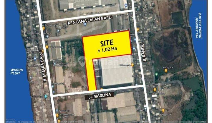 Tanah di Muara Baru Jakarta Utara 1,02  hectare cocok buat warehouse 2