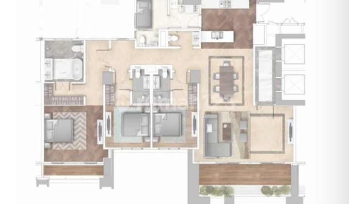 Exclusive Apartment Le Parc Thamrin Nine Luas 193 M2 2