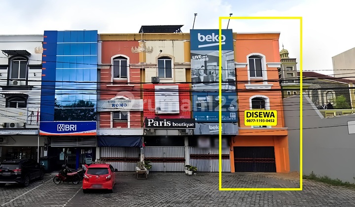 Sewa Ruko 3 Lantai Pinggir Jalan Jendral Sudirman