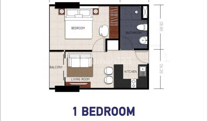 Apartemen Brooklyn Alam Sutera Semi Furnished 2