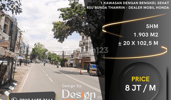 Tanah Jl. Sei Batang Hari. Inti Kota Strategis.panjang. 102,5 M