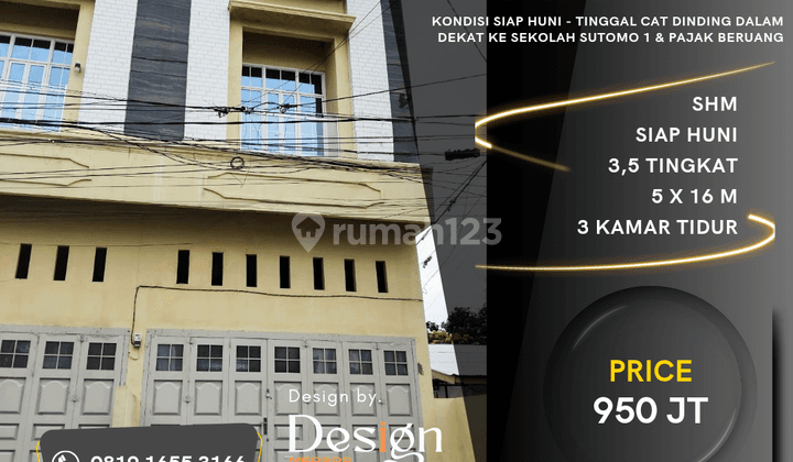 Ruko Baru Lebar 5 Meter. Inti Kota. Daerah Jl. Seikera. Harga Oc 1