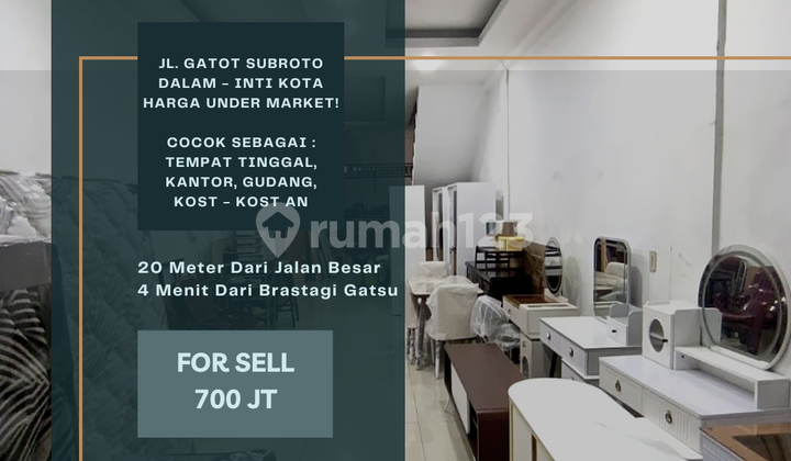 Ruko Jl. Gatot Subroto Dalam. 4 Menit Dari Brastagi Supermarket